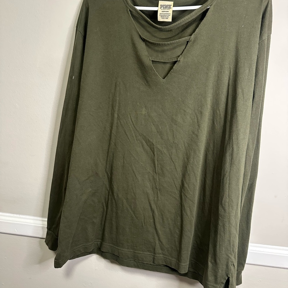 Victoria's Secret Dark Olive Long Sleeve Top
